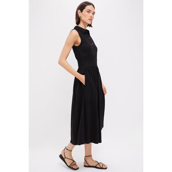 POMANDER PLACE Black Mikaela Midi Dress Size M NWT Retail $148 Tuckernuck - Picture 6 of 8